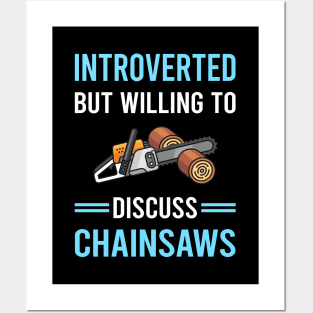 Introverted Chainsaw Arborist Lumberjack Woodworking Woodworker Carpenter Carpentry Posters and Art